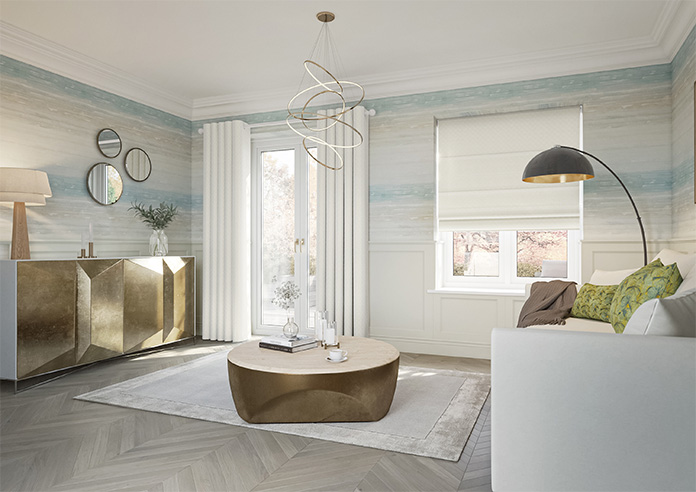 Galactica, Bone White - Roman Blind - Image 6
